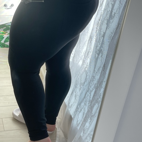 Biker style skinny black pants. Plus size US18. Addition Elle love and legend. - Picture 1 of 8